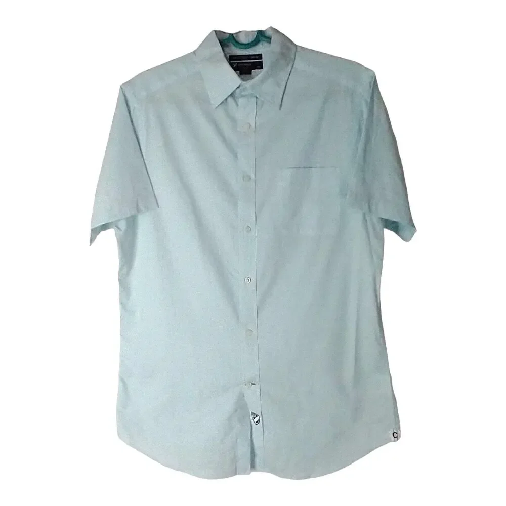 Men’s Cremieux Classics Slim Fit Stretch Oxford Short Sleeve Shirt Size Medium - Picture 2 of 9